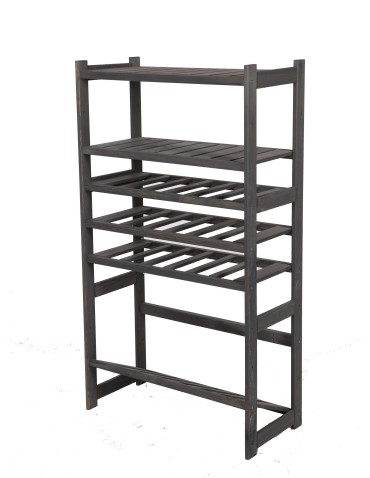 Regały - Regał drewniany do spiżarni LSR P2W3S1 Szary - product 3