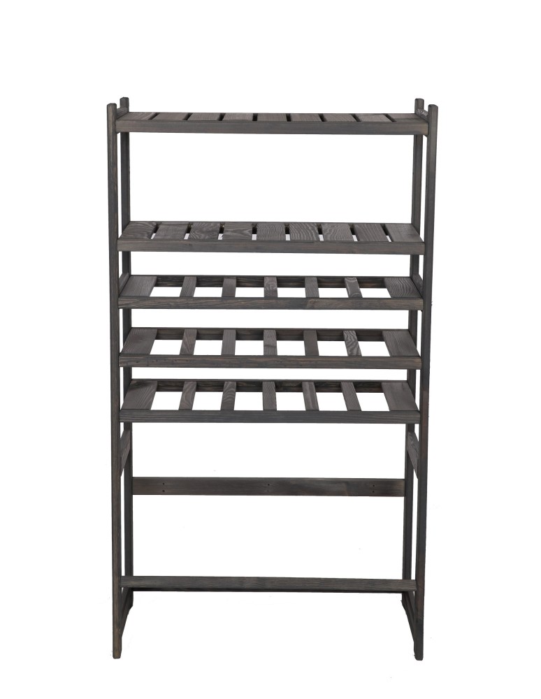 Regały - Regał drewniany do spiżarni LSR P2W3S1 Szary - product b2b.wamar.biz 4