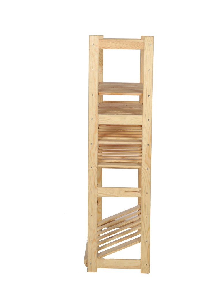 Regały - Regał drewniany do spiżarni LSR P3W2S1 Naturalny - produkt b2b.wamar.biz 4