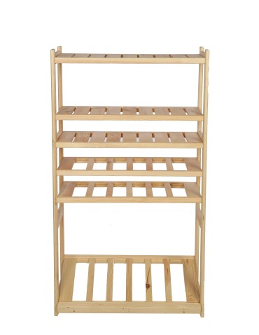 Regały - Regał drewniany do spiżarni LSR P3W2S1 Naturalny - produkt 5