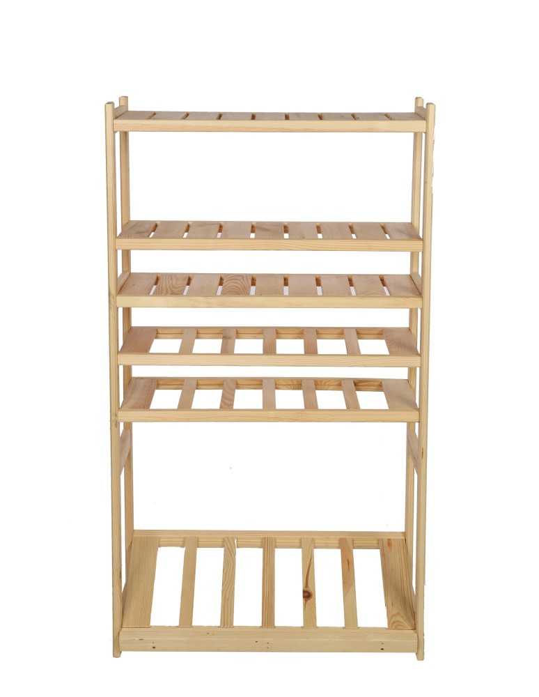 Regały - Regał drewniany do spiżarni LSR P3W2S1 Naturalny - produkt b2b.wamar.biz 5