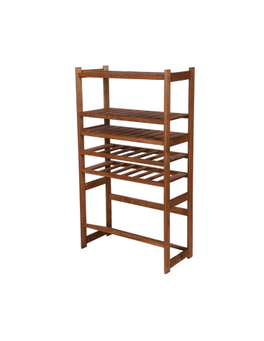 Regał drewniany do spiżarni LSR P3W2S1 Brązowy