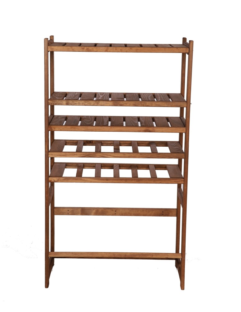 Regały - Regał drewniany do spiżarni LSR P3W2S1 Brązowy - product b2b.wamar.biz 4