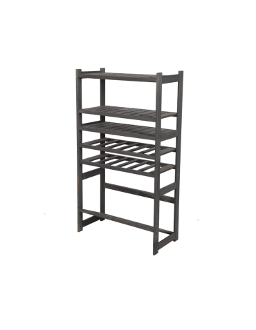 Regał drewniany do spiżarni LSR P3W2S1 Szary