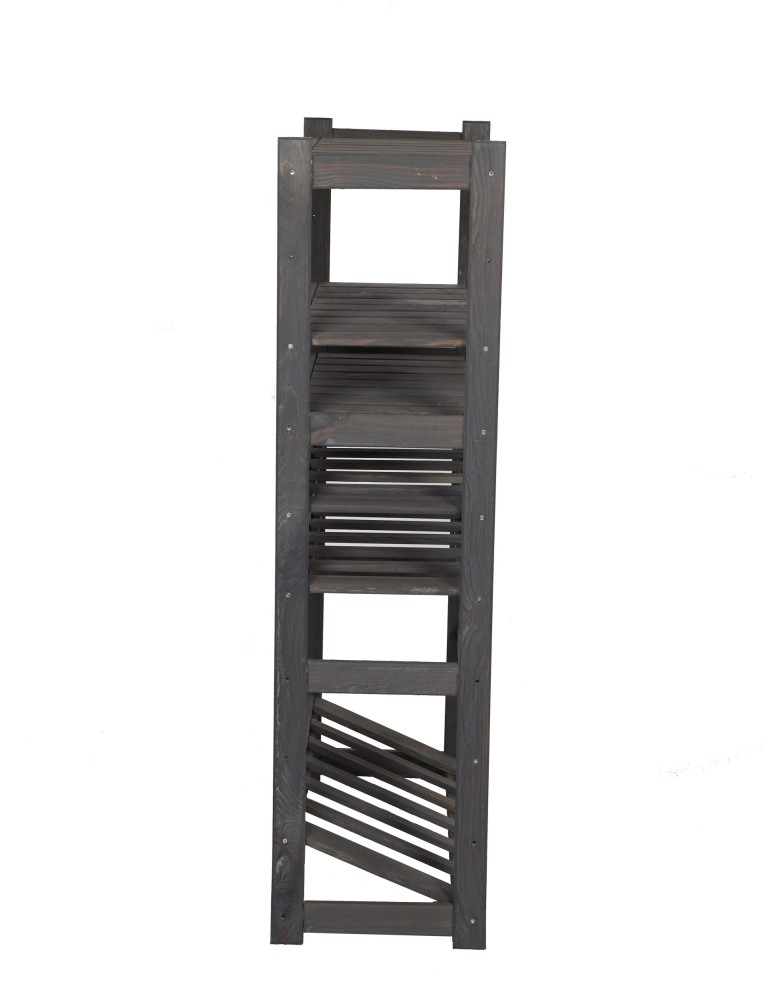 Regały - Regał drewniany do spiżarni LSR P3W2S1 Szary - product b2b.wamar.biz 2