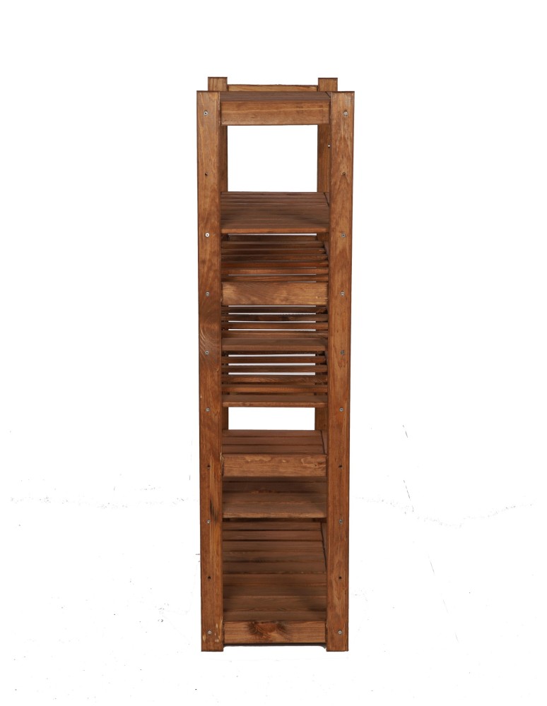 Regały - Regał drewniany do spiżarni LSR P4W3S0 Brązowy - produkt b2b.wamar.biz 2