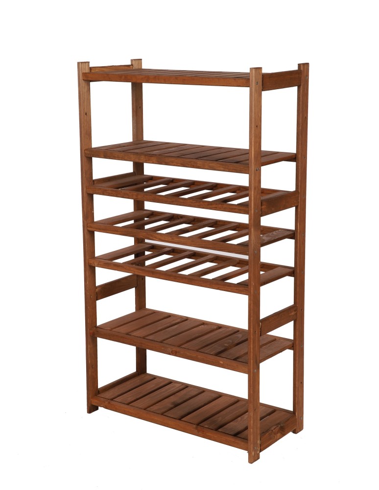 Regały - Regał drewniany do spiżarni LSR P4W3S0 Brązowy - produkt b2b.wamar.biz 3