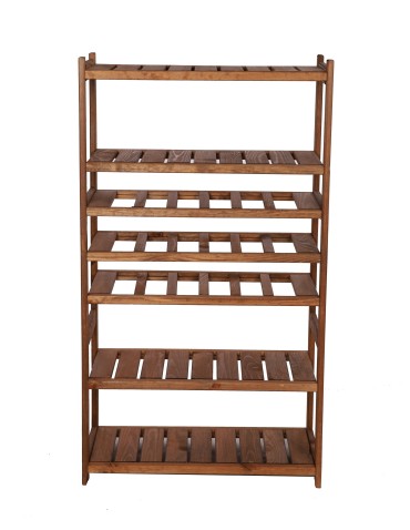 Regały - Regał drewniany do spiżarni LSR P4W3S0 Brązowy - produkt 4