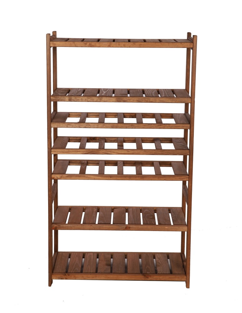 Regały - Regał drewniany do spiżarni LSR P4W3S0 Brązowy - produkt b2b.wamar.biz 4