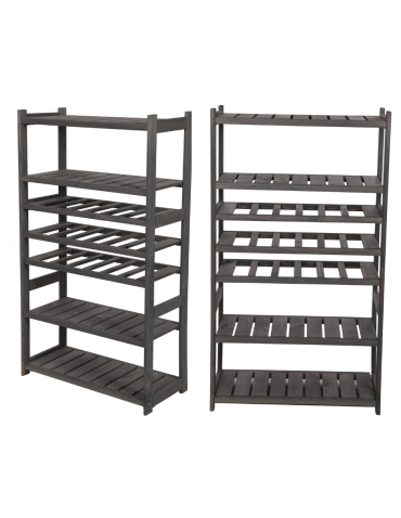 Regał drewniany do spiżarni LSR P4W3S0 Szary