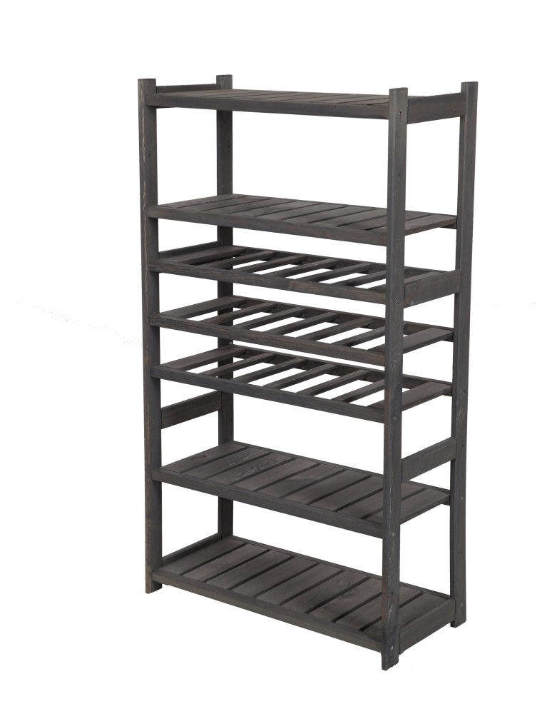 Regały - Regał drewniany do spiżarni LSR P4W3S0 Szary - product b2b.wamar.biz 2