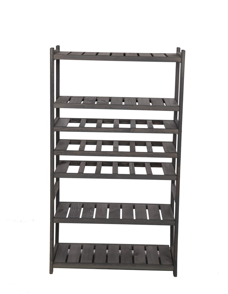 Regały - Regał drewniany do spiżarni LSR P4W3S0 Szary - product b2b.wamar.biz 3