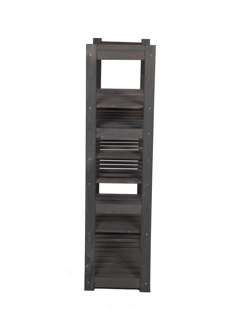 Regały - Regał drewniany do spiżarni LSR P4W3S0 Szary - product b2b.wamar.biz 4