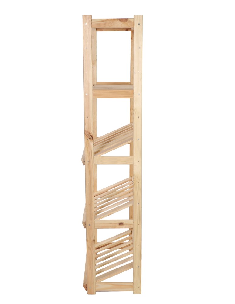 Regały - Regał drewniany do spiżarni LSR P2W0S3 Naturalny - produkt b2b.wamar.biz 4