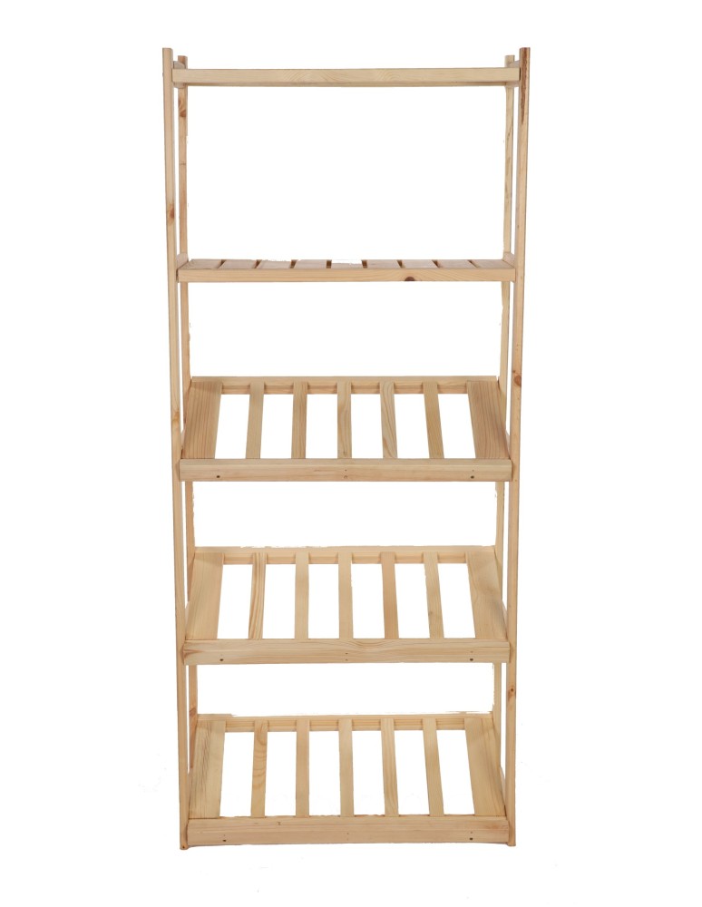 Regały - Regał drewniany do spiżarni LSR P2W0S3 Naturalny - produkt b2b.wamar.biz 5