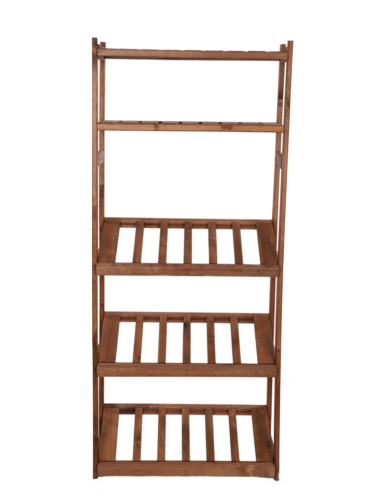 Regały - Regał drewniany do spiżarni LSR P2W0S3 Brązowy - product b2b.wamar.biz 6