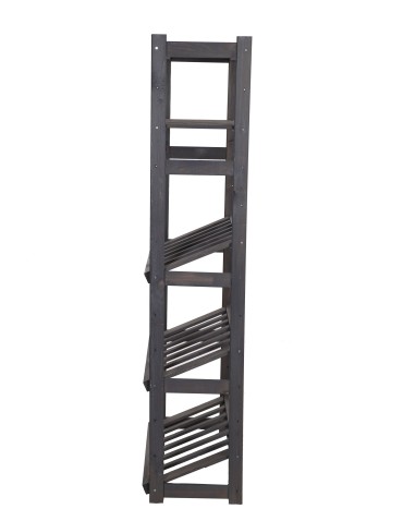 Regały - Regał drewniany do spiżarni LSR P2W0S3 Szary - product 3