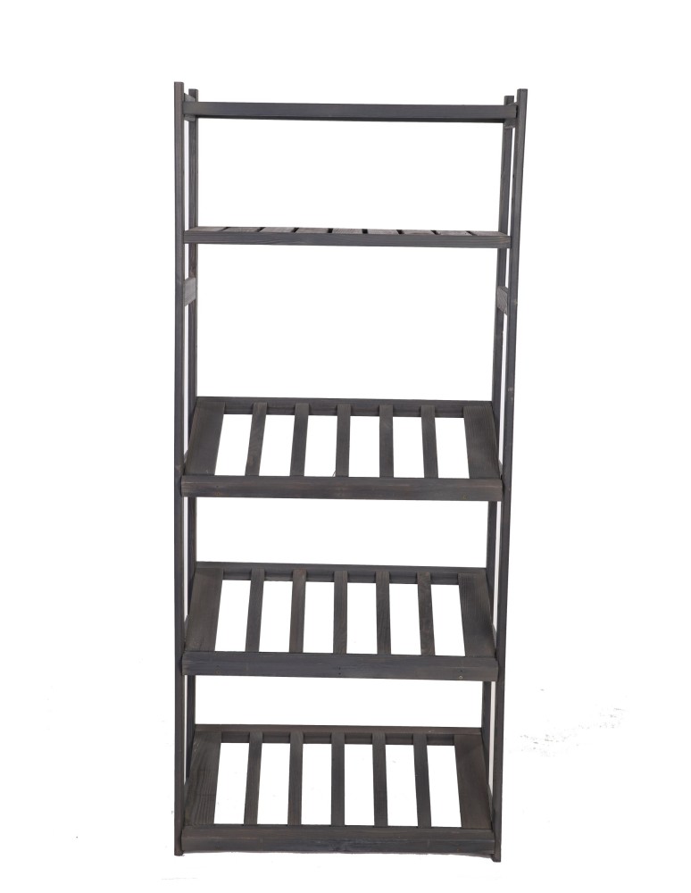 Regały - Regał drewniany do spiżarni LSR P2W0S3 Szary - product b2b.wamar.biz 6