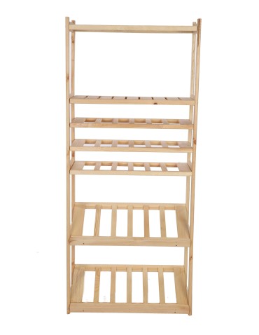 Regały - Regał drewniany do spiżarni LSR P2W3S2 Naturalny - product 3