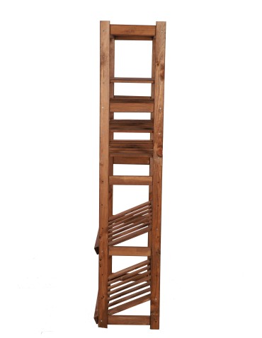 Regały - Regał drewniany do spiżarni LSR P2W3S2 Brązowy - product 3