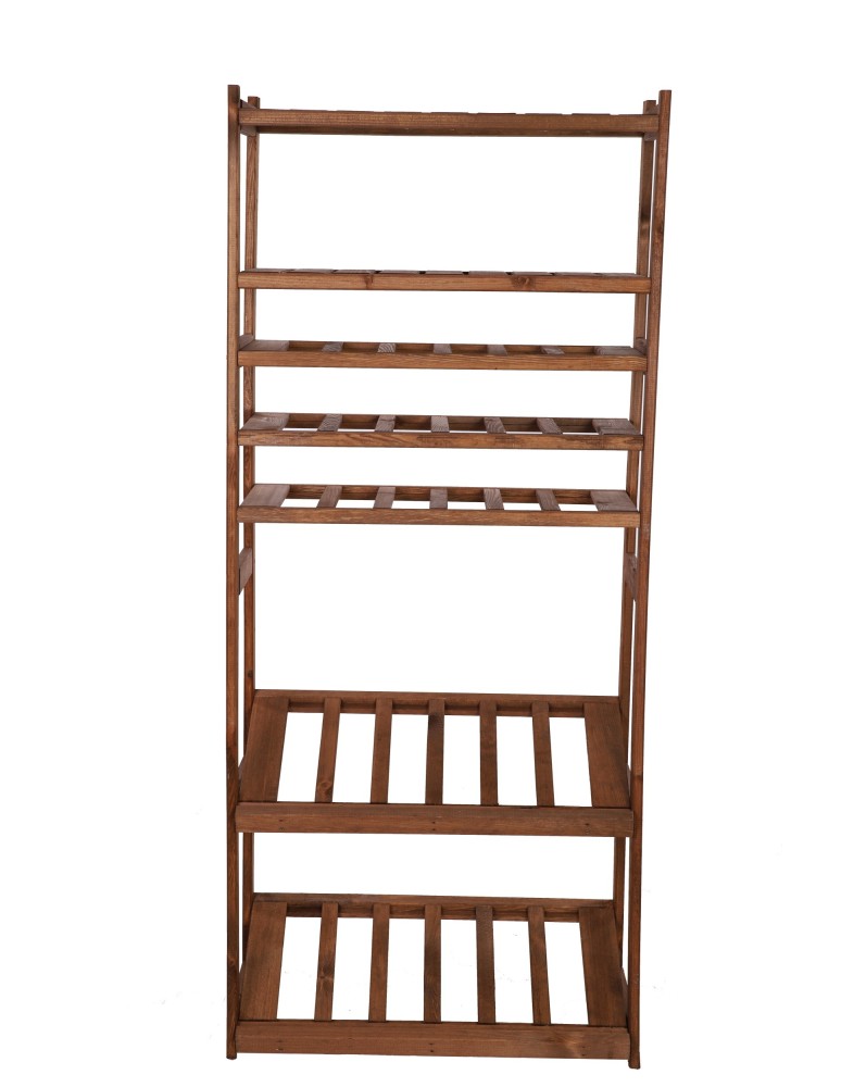 Regały - Regał drewniany do spiżarni LSR P2W3S2 Brązowy - product b2b.wamar.biz 4