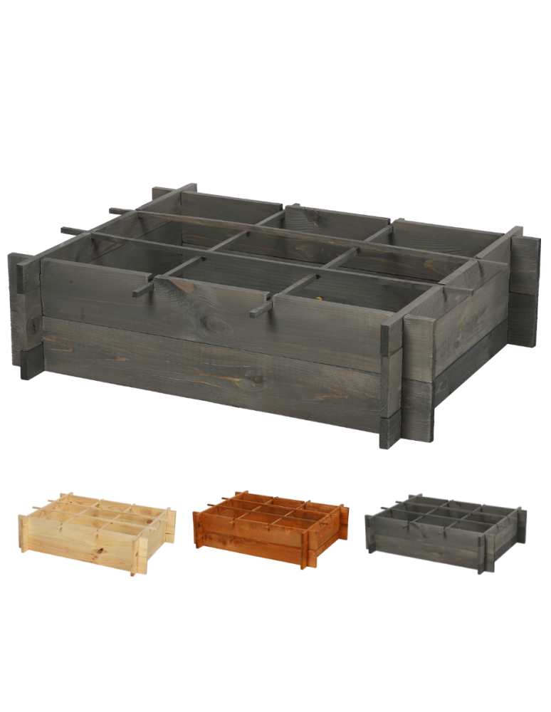 Uprawowe skrzynie ogrodowe- Warzywniaki- skrzynia do uprawy - Drewniana grządka podwyższana ZP05 /60x78 cm/ Szara - product b2b.wamar.biz 1
