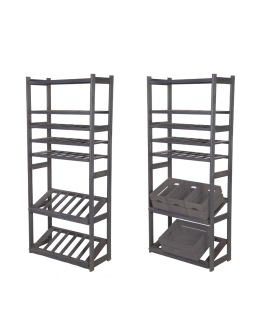 Regał drewniany do spiżarni LSR P2W3S2 Szary