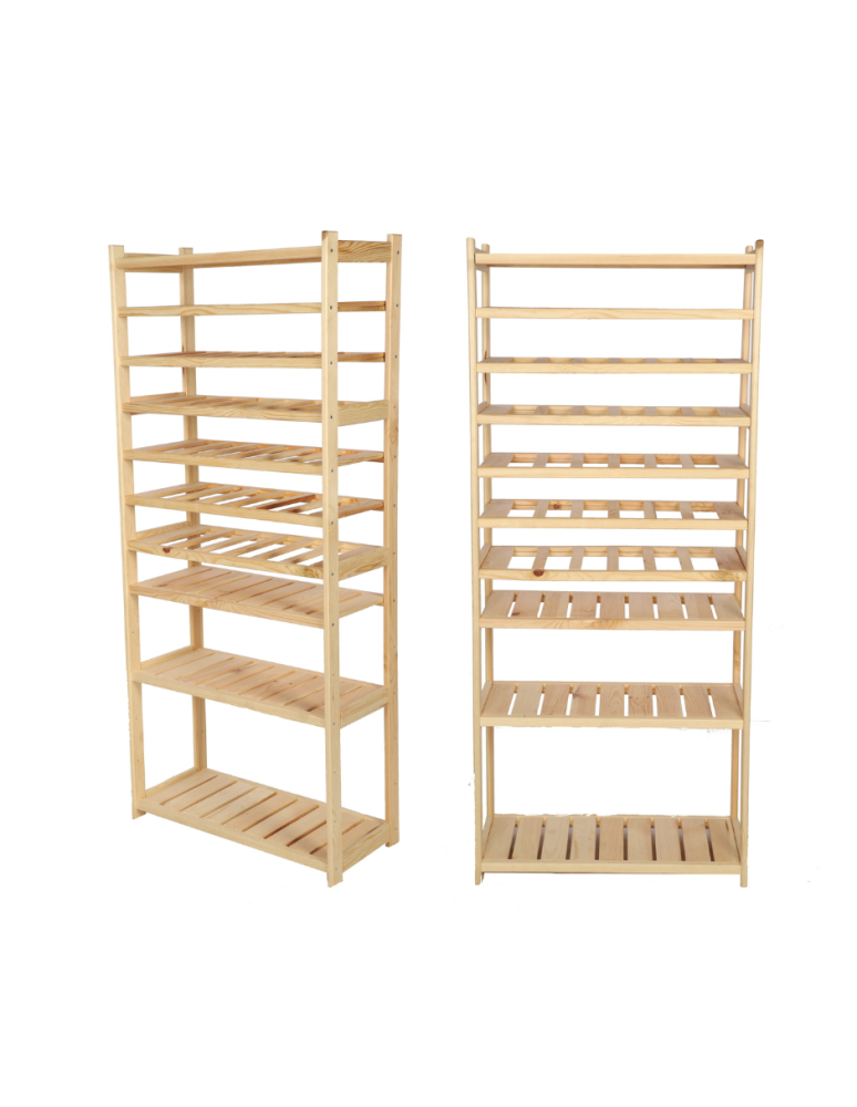 Regały - Regał drewniany do spiżarni LSR P4W6S0 Naturalny - product b2b.wamar.biz 1
