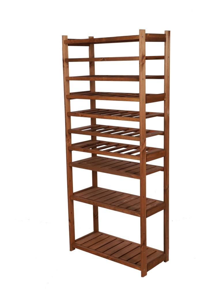 Regały - Regał drewniany do spiżarni LSR P4W6S0 Brązowy - product b2b.wamar.biz 3