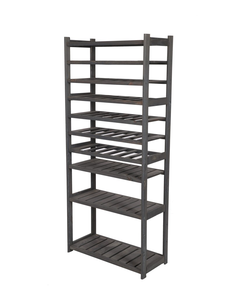 Regały - Regał drewniany do spiżarni LSR P4W6S0 Szary - product b2b.wamar.biz 2