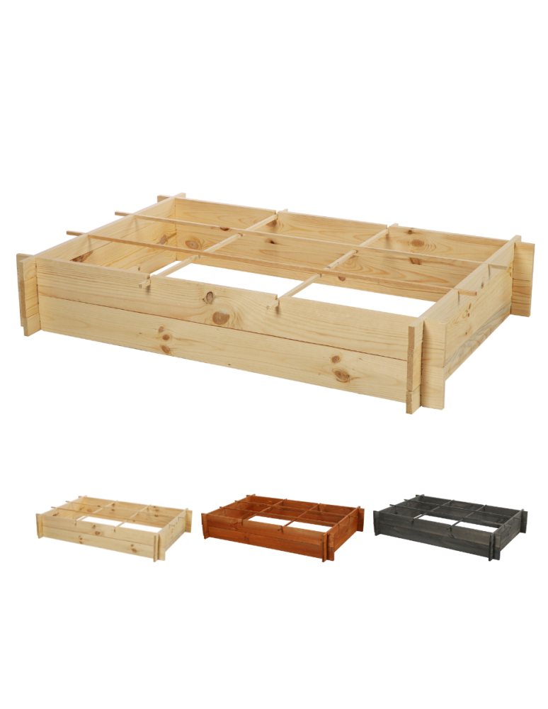 Uprawowe skrzynie ogrodowe- Warzywniaki- skrzynia do uprawy - Drewniana grządka podwyższana ZP05 /80x118 cm/ Naturalna - product b2b.wamar.biz 1
