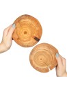 Zestaw 2 szt Okorowanych Podkładek na Stół /śr. 12-15 cm/ Drewno Modrzewia