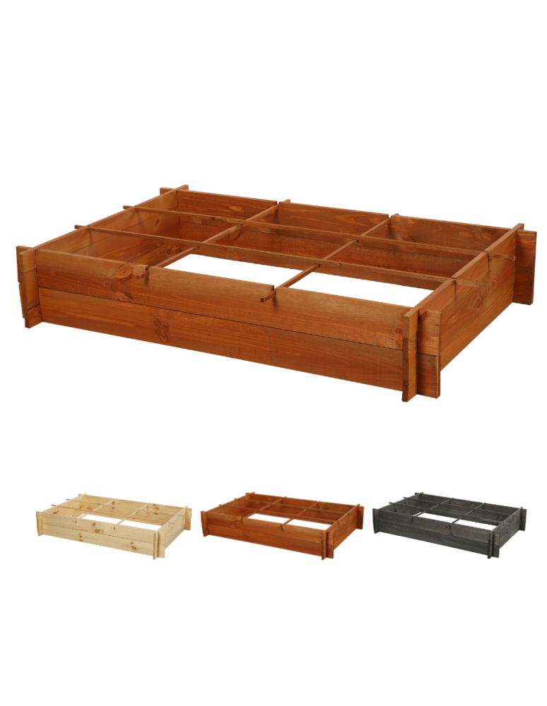Uprawowe skrzynie ogrodowe- Warzywniaki- skrzynia do uprawy - Drewniana grządka podwyższana ZP05 /80x118 cm/ Brązowa - produkt b2b.wamar.biz 1