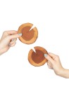 Zestaw 2 szt Okorowanych Podkładek na Stół /śr. 9-12 cm/ Drewno Czeremchy