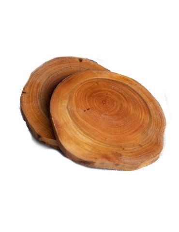 Zestaw 2 szt Okorowanych Podkładek na Stół /śr. 12-15 cm/ Drewno Czeremchy - product 2