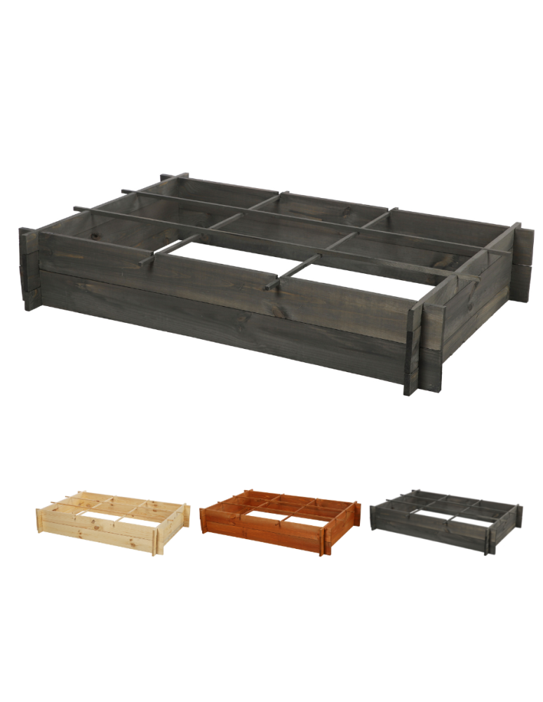 Uprawowe skrzynie ogrodowe- Warzywniaki- skrzynia do uprawy - Drewniana grządka podwyższana ZP05 /80x118 cm/ Szara - product b2b.wamar.biz 1