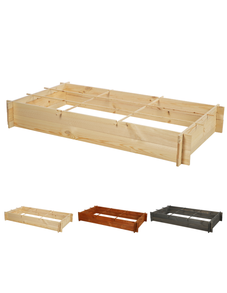 Uprawowe skrzynie ogrodowe- Warzywniaki- skrzynia do uprawy - Drewniana grządka podwyższana ZP05 /80x148 cm/ Naturalna - product b2b.wamar.biz 1