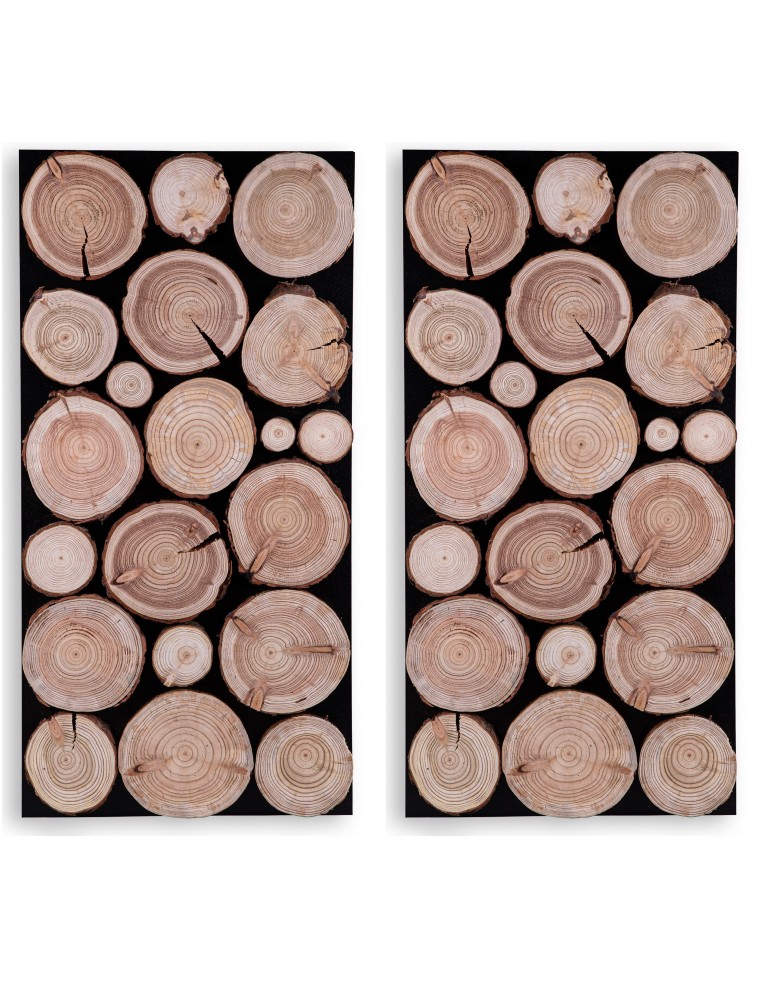 Plastry Drewna - Panel Ścienny Dekoracyjny 76X38X3 cm Plastry Modrzewia 2 szt - product b2b.wamar.biz 1