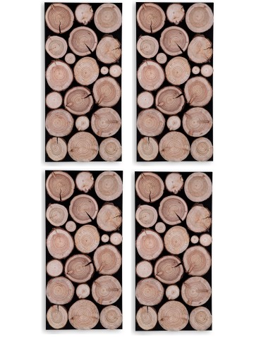 Panel Ścienny Dekoracyjny 76X38X3 cm Plastry Modrzewia 4 szt