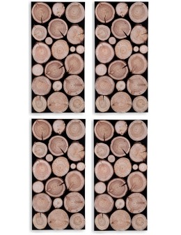 Panel Ścienny Dekoracyjny 76X38X3 cm Plastry Modrzewia 4 szt