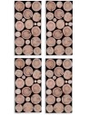 Panel Ścienny Dekoracyjny 76X38X3 cm Plastry Modrzewia 4 szt