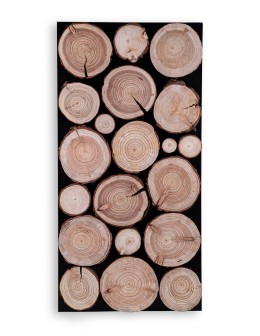 Panel Ścienny Dekoracyjny 70X38X3 cm Plastry Modrzewia 1 szt