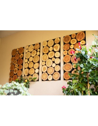 Plastry Drewna - Panel Ścienny Dekoracyjny 70X38X3 cm Plastry Modrzewia 1 szt - product 6