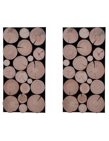 Panel Ścienny Dekoracyjny 76X38X3 cm Plastry Sosny 2 szt