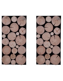 Panel Ścienny Dekoracyjny 76X38X3 cm Plastry Sosny 2 szt