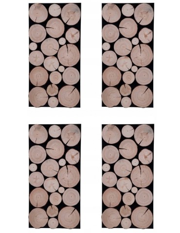 Panel Ścienny Dekoracyjny 76X38X3 cm Plastry Sosny 4 szt