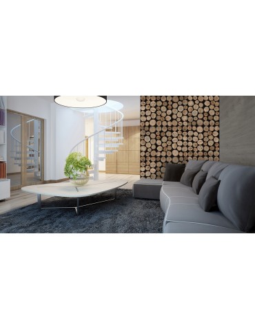 Plastry Drewna - Panel Ścienny Dekoracyjny 76X38X3 cm Plastry Dębu 2 szt - product 7