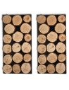 Panel Ścienny Dekoracyjny 76X38X3 cm Plastry Dębu 2 szt