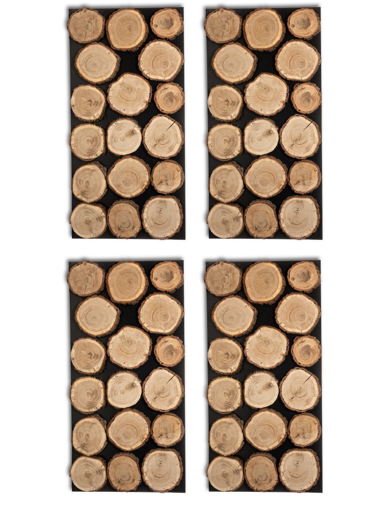Plastry Drewna - Panel Ścienny Dekoracyjny 76X38X3 cm Plastry Dębu 4 szt - product b2b.wamar.biz 1