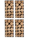 Panel Ścienny Dekoracyjny 76X38X3 cm Plastry Dębu 4 szt